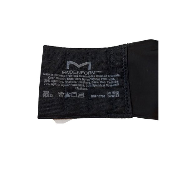 38D Maidenform Black Lace Front Underwire Bra Fabulous Fit DM7543 - Picture 6 of 6